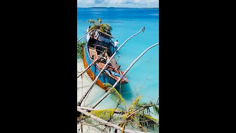 Crash ship with amazing beautiful view