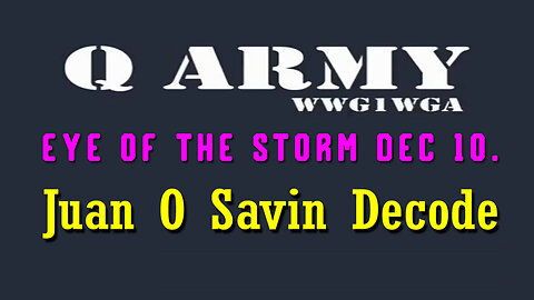 Juan O Savin Reveal "Serious Crisis" Dec 10, 2023 - EYE OF THE STORM