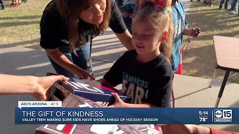 Teens deliver 400 pairs of new shoes to underserved students in Chandler