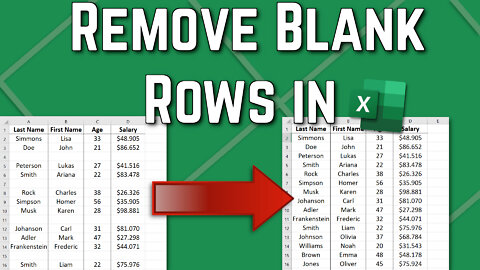 Remove blank Rows in 2 seconds in Excel! | Office Advice