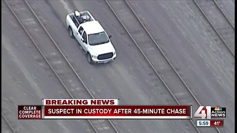 Man in custody after police chase across metro