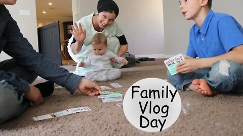 Family Vlog Day/ Cleaning Up/ New Card Game/ Insulating The Shop!!!