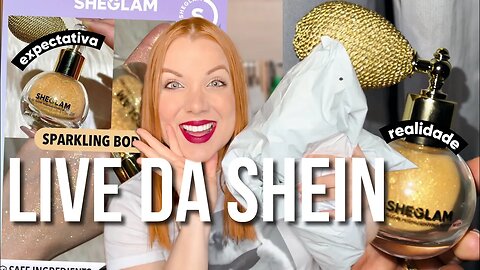 COMPRAS NA LIVE DA SHEIN: Comprei o brilho famoso da Sheglam, tênis, roupas etc