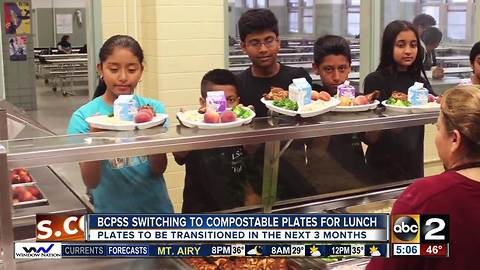 Baltimore City Schools remove polystyrene serving items from cafeterias