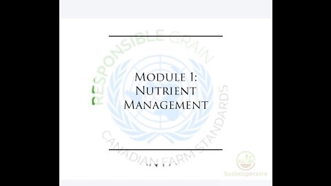 Module 1 Readout: Nutrient Management from Responsible Grain