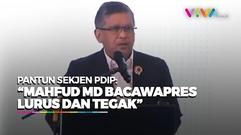 Lempar Pantun, Hasto Sebut Mahfud Bacawapres yang Lurus dan Tegak