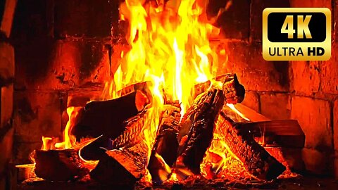 INCREDIBLE FIREPLACE 4K 🔥 Crackling Fire Sounds & Relaxing Fireplace 🔥 Christmas Fireplace