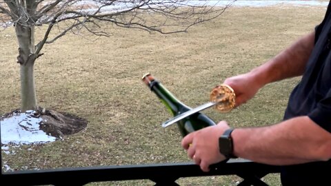 Samurai Sword to open a bottle of Champagne?? Of Course . . . It’s Valentine’s Day!!!