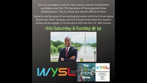 Tune in to the The Next Steps Show on WYSL 1040am/92.1fm/95.5fm this weekend at 1p.