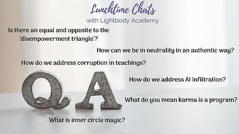 Lunchtime Chats episode 94: Q & A