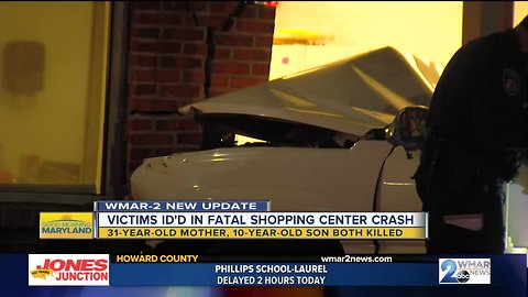 Woman and boy killed in Baltimore shopping center crash identified