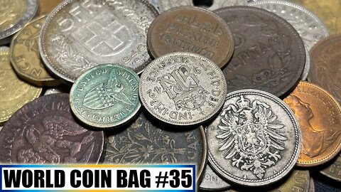 1830s COPPER & TRIPLE SILVER UNCOVERED Searching Half Pound World Coin Grab Bag (History!) - Bag #35