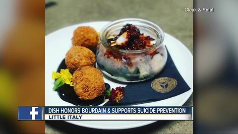 Local restaurant honors Anthony Bourdain with special dish, looks to raise money for suicide prevention