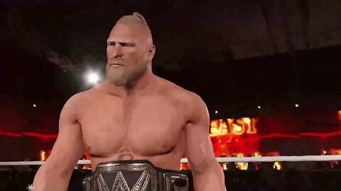 WWE 2K Brock Lesnar vs Stone Cold Steve Austin CPU VS CPU