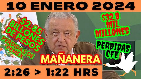 💩🐣👶 AMLITO | Mañanera *Martes 09 de enero 2024* | El gansito veloz 2:59 a 2:02.