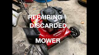 REPAIRING DISCARDED MOWER