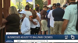 Businesses near Petco Park adjust to crowds