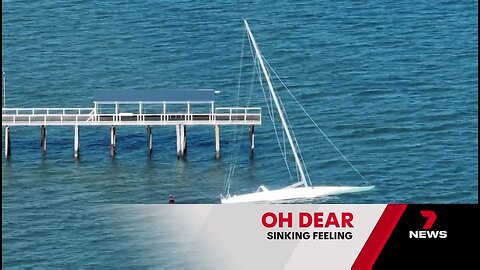 Seven News Adelaide: Sunken Yacht Helsal II Off Grange Jetty - 16th July 2023