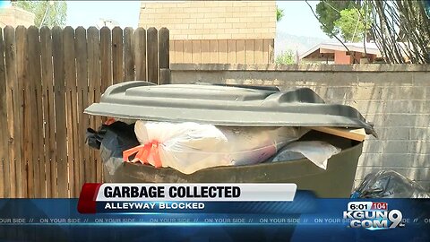 Alley full of garbage--Man asks KGUN9 for help