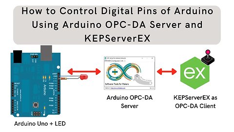 How to Control Digital Pins of Arduino Using Arduino OPC DA Server and KEPServerEX OPC-DA Client