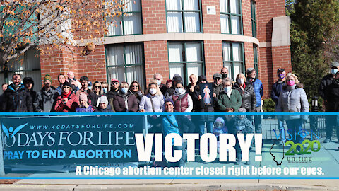 V IS FOR VICTORY! A CHICAGO ABORTION CENTER CLOSED RIGHT BEFORE OUR EYES.