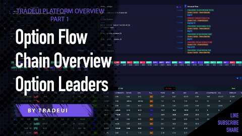 an introduction to TradeUI option signals and dashboards