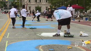 Black Lives Matter mural painted in downtown Baltimore Friday