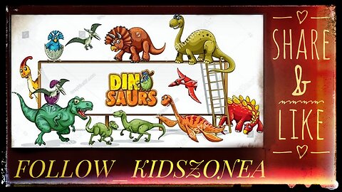 Dinosaur cartoon explore Dino world 3D