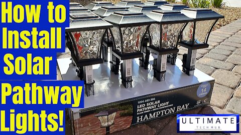 Hampton Bay Solar Lights Install - Set up & Review - Quick & Easy Install!