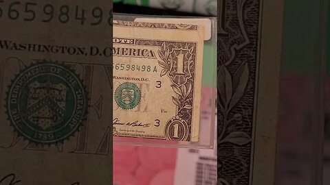 MISCUT Dollar Bill ERROR!