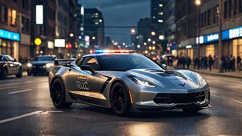 Silver Corvette's Epic Escape: High-Speed Pursuit Caught on Camera!