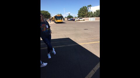 (168) Buses leaving HS