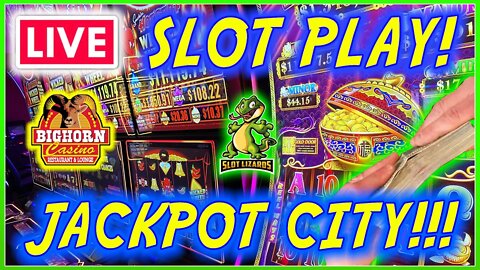 🔴 LIVE SLOT PLAY! HITTING JACKPOTS! SATURDAY JACKPOTS CITY PARTY AT BIGHORN CASINO!