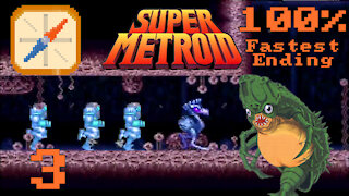 Super Metroid 100% Fastest Ending (1:58 with save states) | Part 3: Draygon