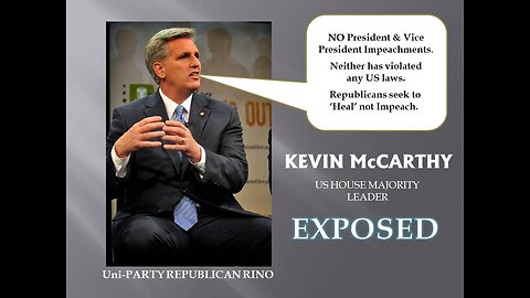 Kevin McCarthy | Uniparty Rino | Campaigning Against a #REDWAVE