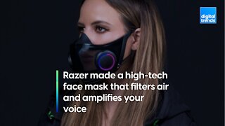 Razer’s high-tech face mask filters air and amplifies your voice, Bane-style