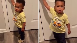 Little Boy's Super Sweet Reaction When Grandpa Arrives