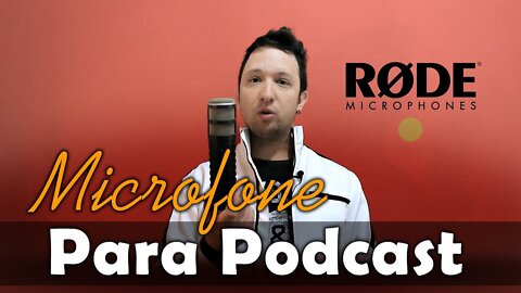 Microfone Rode utilizado em rádio e podcast