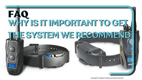 FAQ: Why Is It Important Clients Purchase The E-Collar System We Recommend?