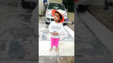 mauli seeing off to Papa|cute baby short|