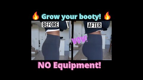 5 Best Exercises To Grow Your Booty🔥 No Equipment