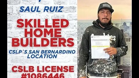 General B California Contractors License Congratulations Saul!