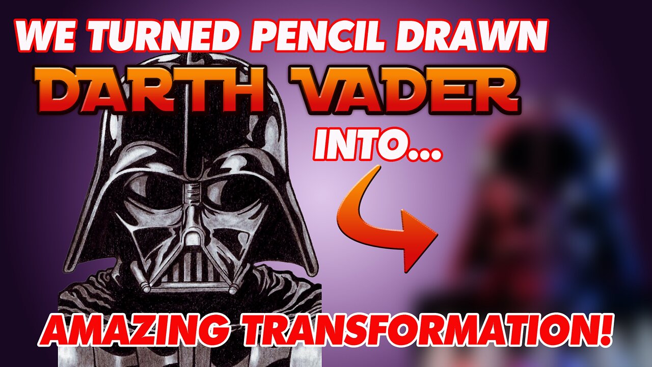 We turned a Darth Vader pencil drawing into...