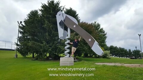 Giant Cork Screw, Fabricated by Mind's Eye Metal Art