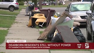 Dearborn residents still without power after floods