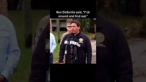 DeSantis Says F*%K Around & Find Out 🇺🇸 #rondesantis #florida #floridagovernor #topgov #viralvideo