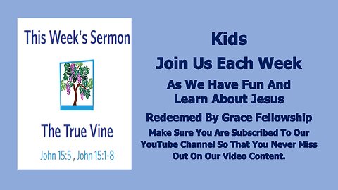 Sermons 4 Kids - The True Vine - John 15:1-8