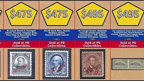 Top 50 Most Expensive Philippines Stamps was sold for more than $1,000