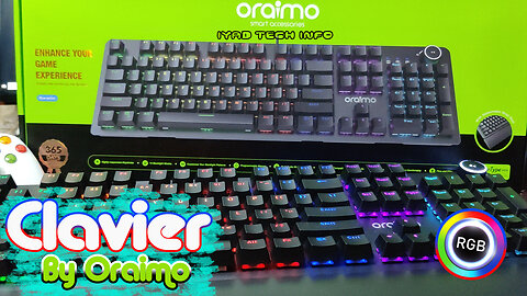 - Clavier Oraimo RGB فتح العلبة و مراجعة سريعة -