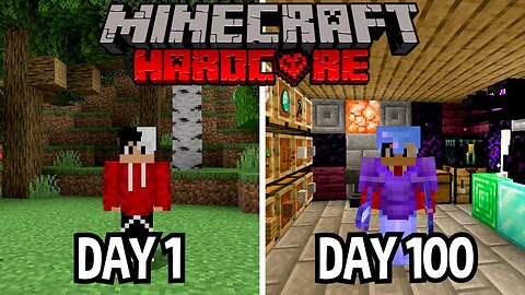 I Survived 100 Days In Hardcore Minecraft...